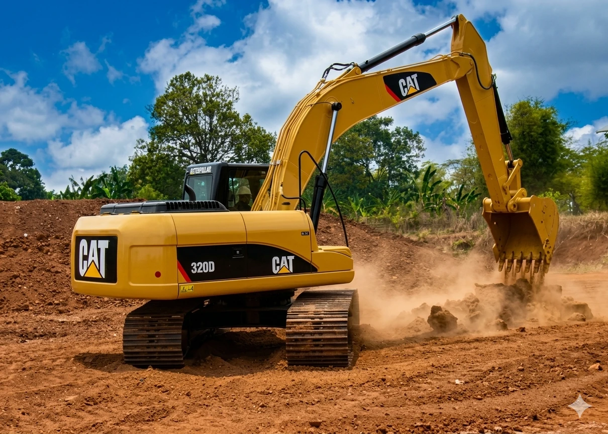 Excavadora Caterpillar 320D disponible para alquiler en Panamá